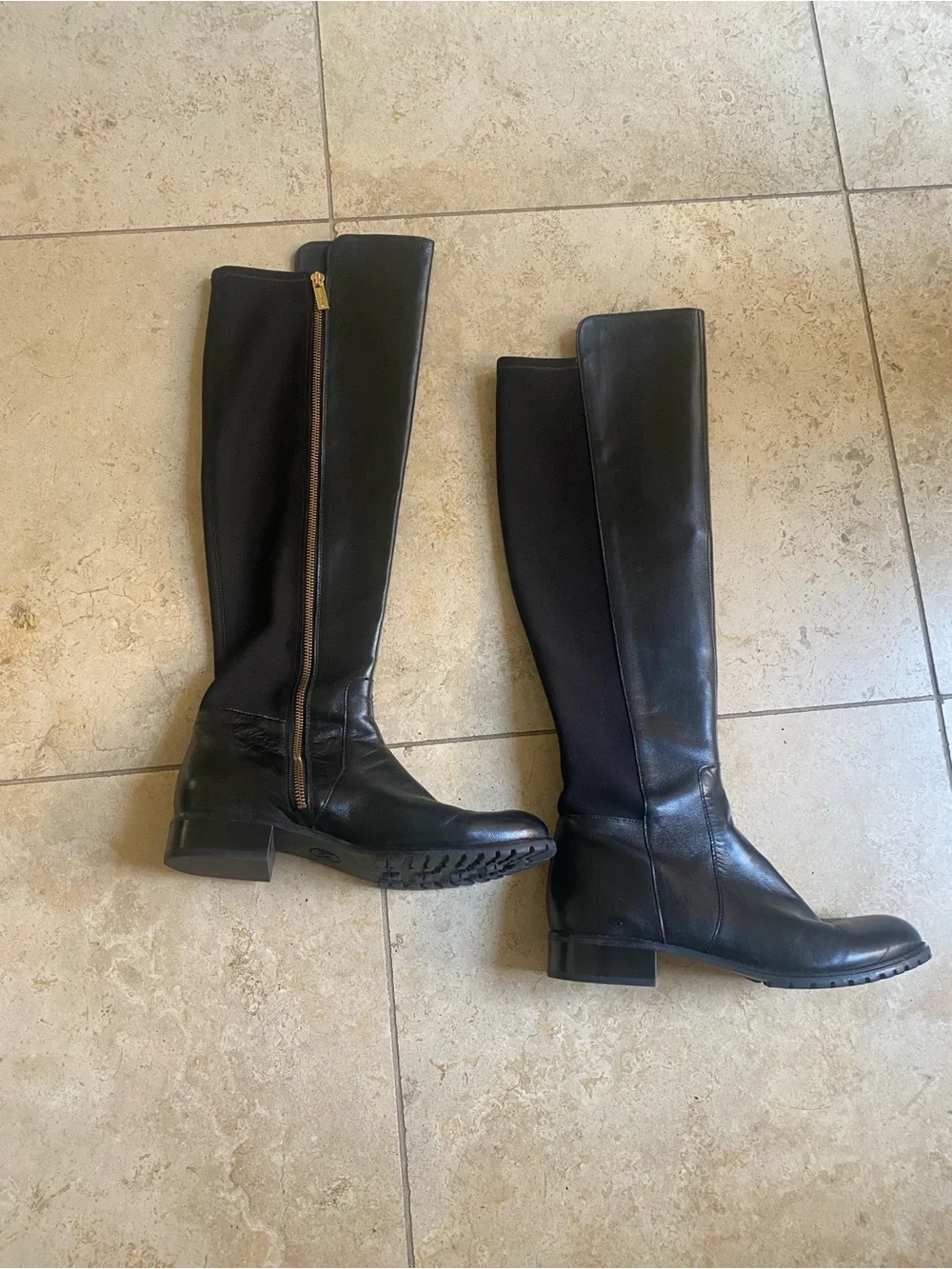 Michael Kors Leather & Stretch Boot